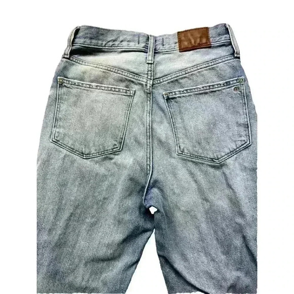 MADEWELL The Mom Jean High Rise in Gilford Light Wash Ripped Edition Size 26 - Picture 4 of 7